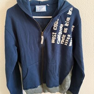 Kids Blue and Gray Hoodie Jacket